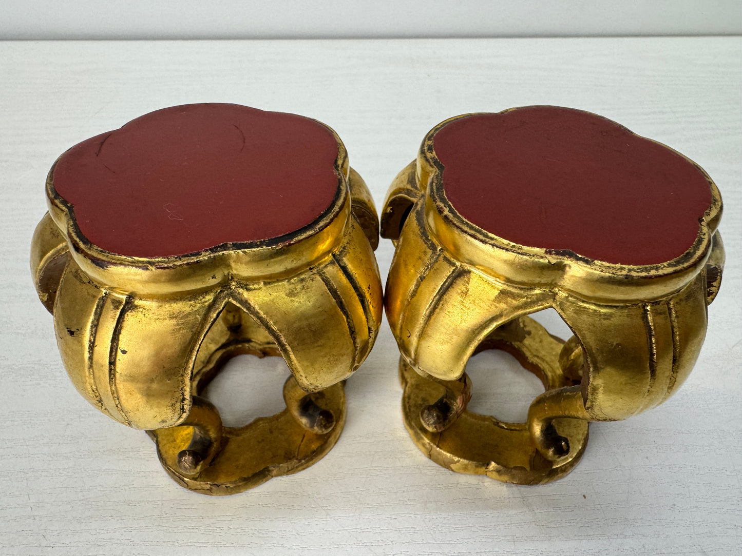 Y10498 Buddhist Altar Equipment gold leaf small stand Japan antique Buddhism