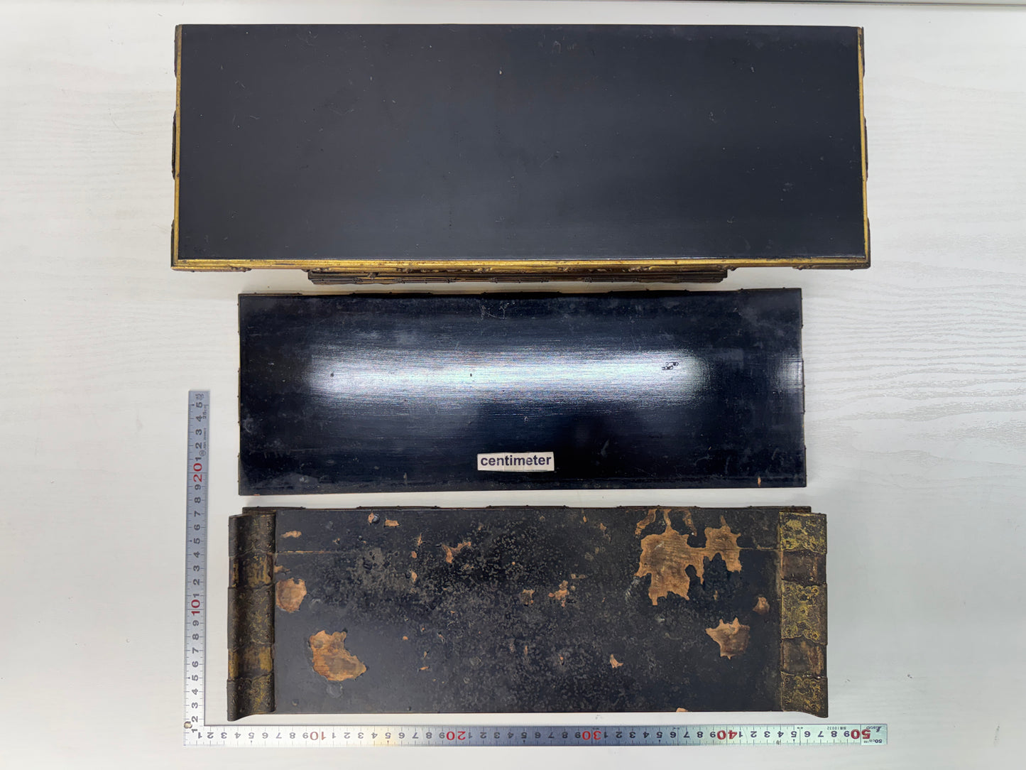 Y10499 Buddhist Altar Equipment gold Makie Sutra desk Japan antique Buddhism