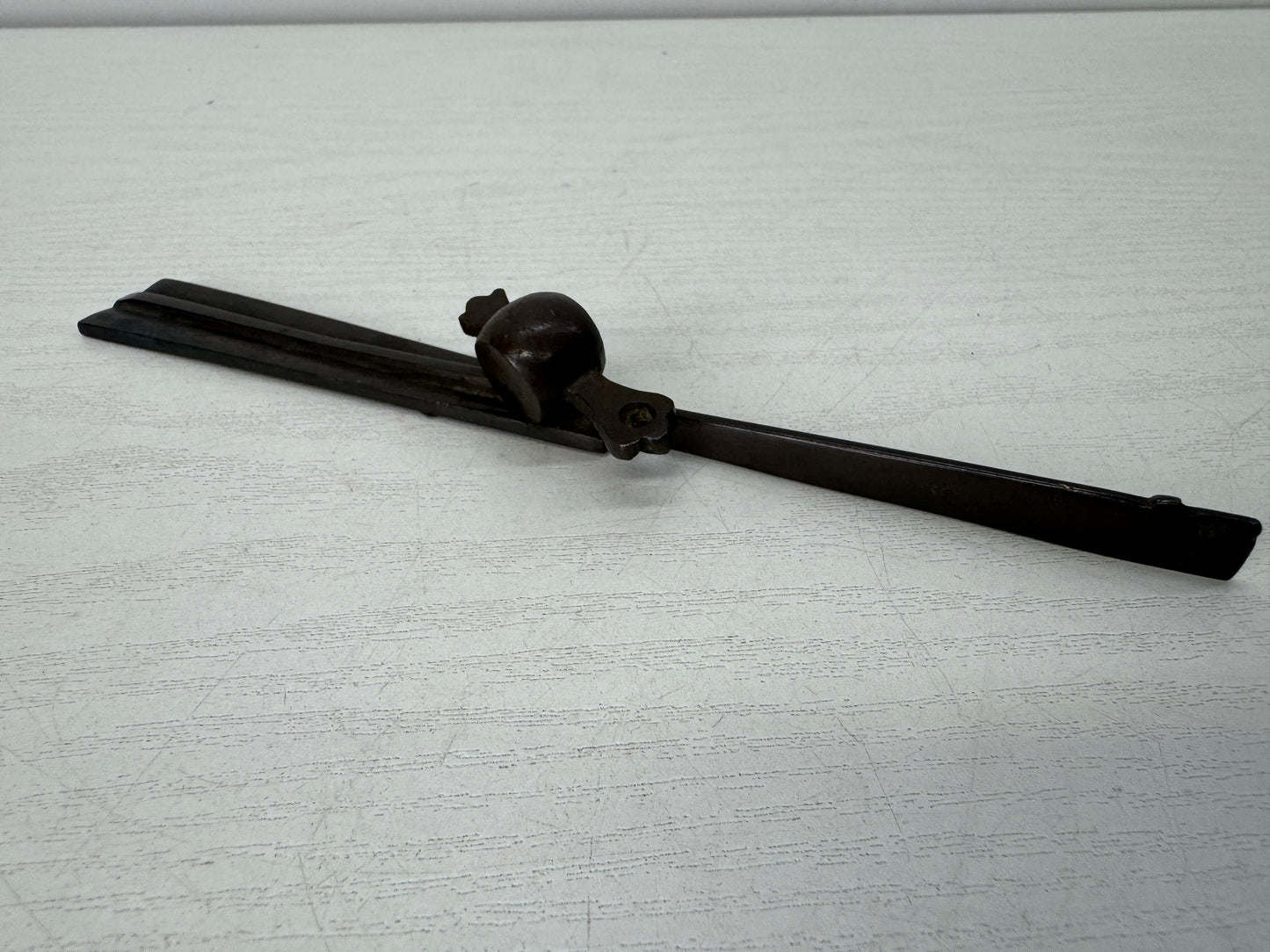 Y10501 OKIMONO copper Paperweight Fan Small mallet Japan antique stationery desk