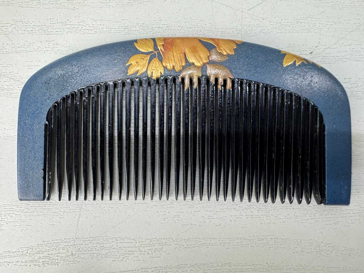 Y10505 KANZASHI Makie Comb Hair stick signed Japan antique kimono accessory