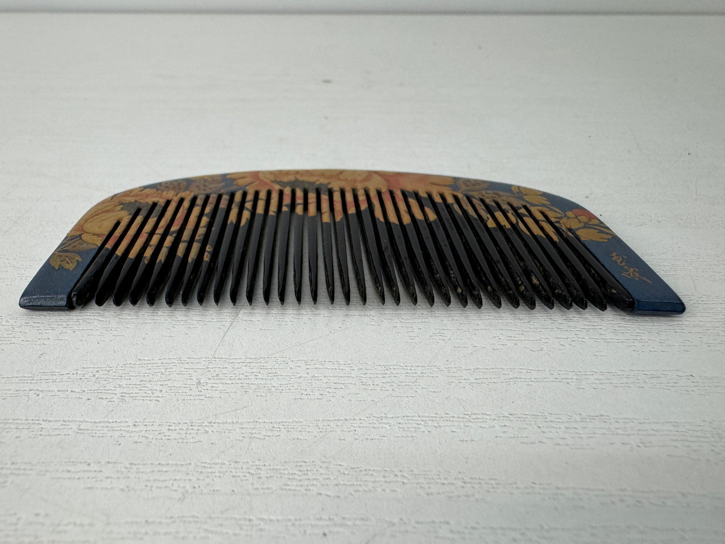 Y10505 KANZASHI Makie Comb Hair stick signed Japan antique kimono accessory