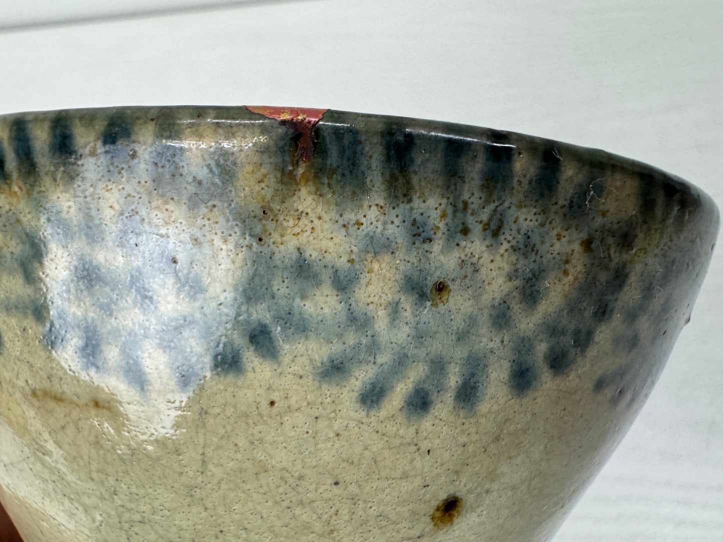 Y10512 CHAWAN Mino-ware kintsugi bowl Japan antique tea ceremony pottery cup
