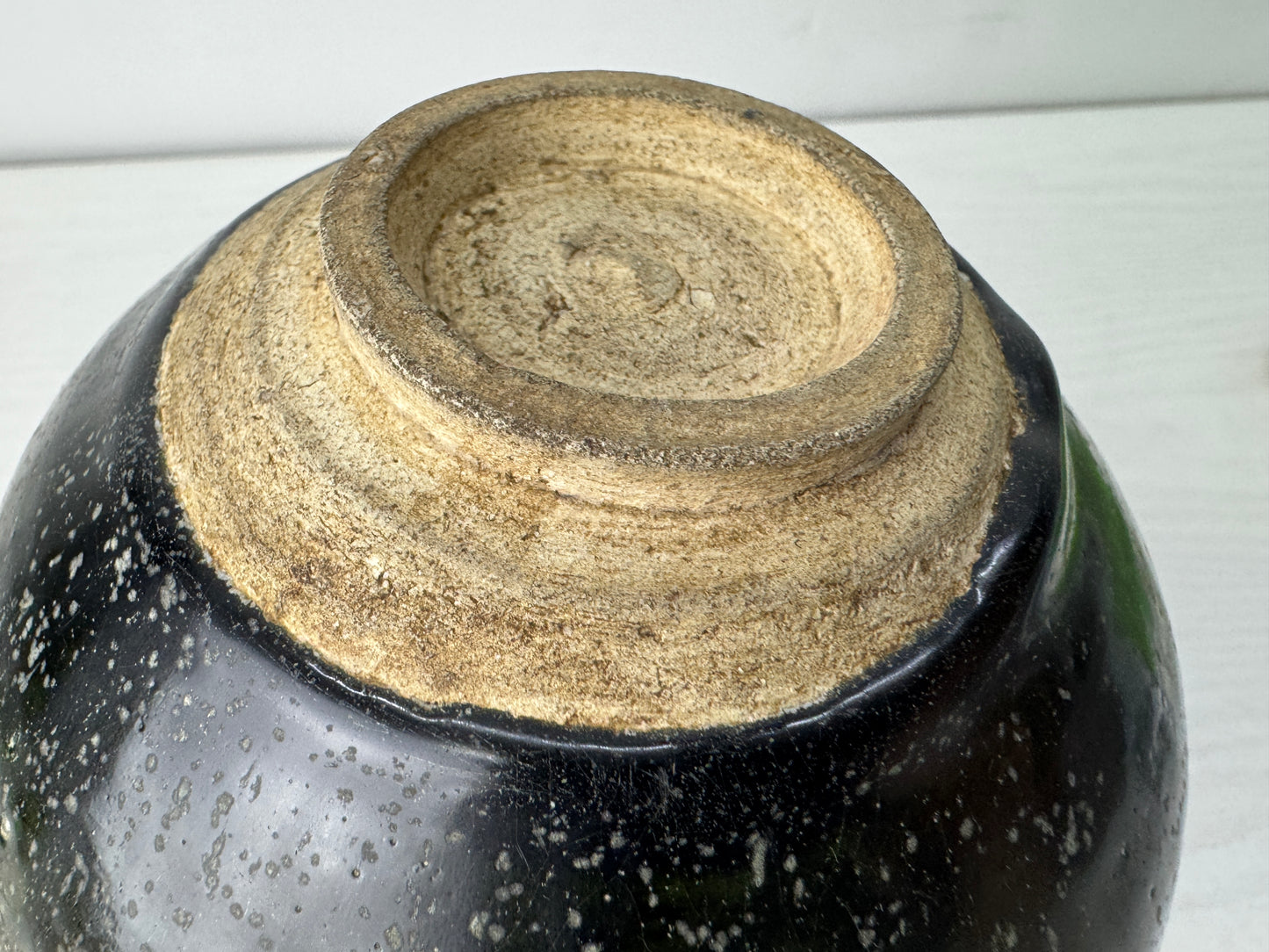 Y10517 CHAWAN Mino-ware So Oribe kintsugi flat bowl Japan antique tea ceremony