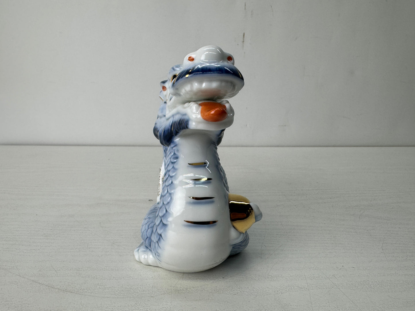 Y10523 OKIMONO Kyo-ware Dragon figure figurie ornament Japan antique interior
