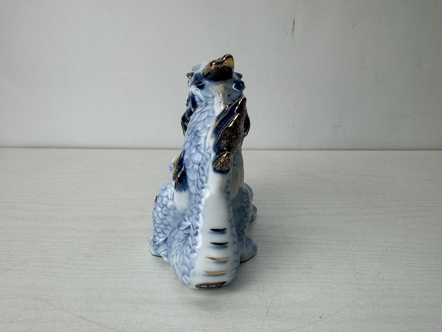 Y10523 OKIMONO Kyo-ware Dragon figure figurie ornament Japan antique interior