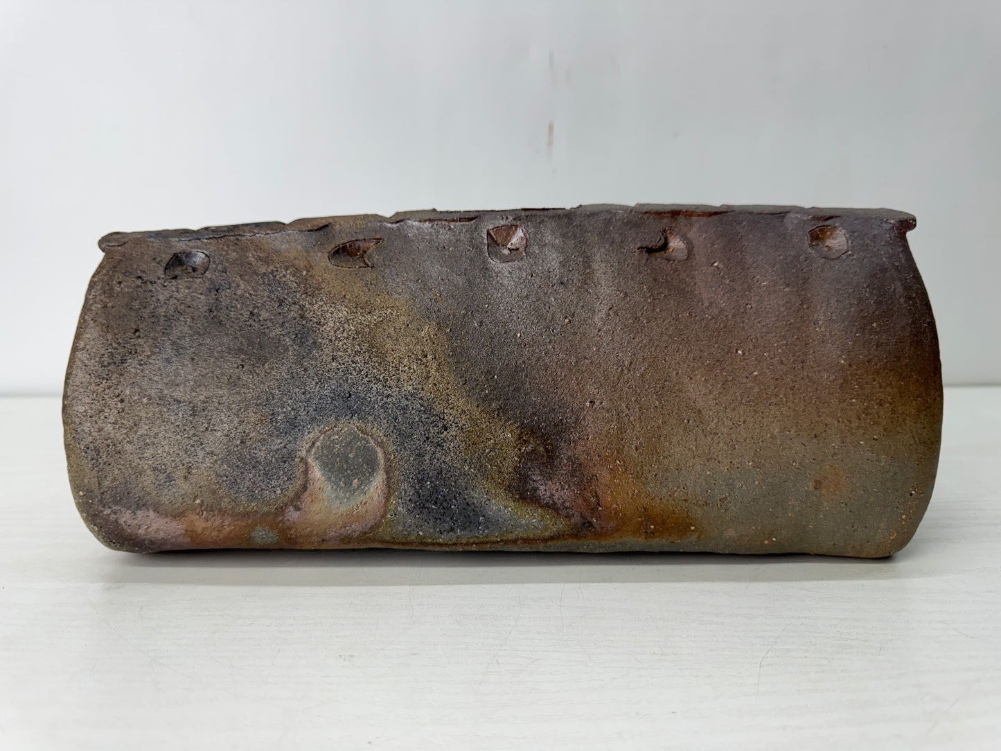 Y10527 FLOWER VASE Bizen-ware signed box Japa ikebana floral arrangement decor