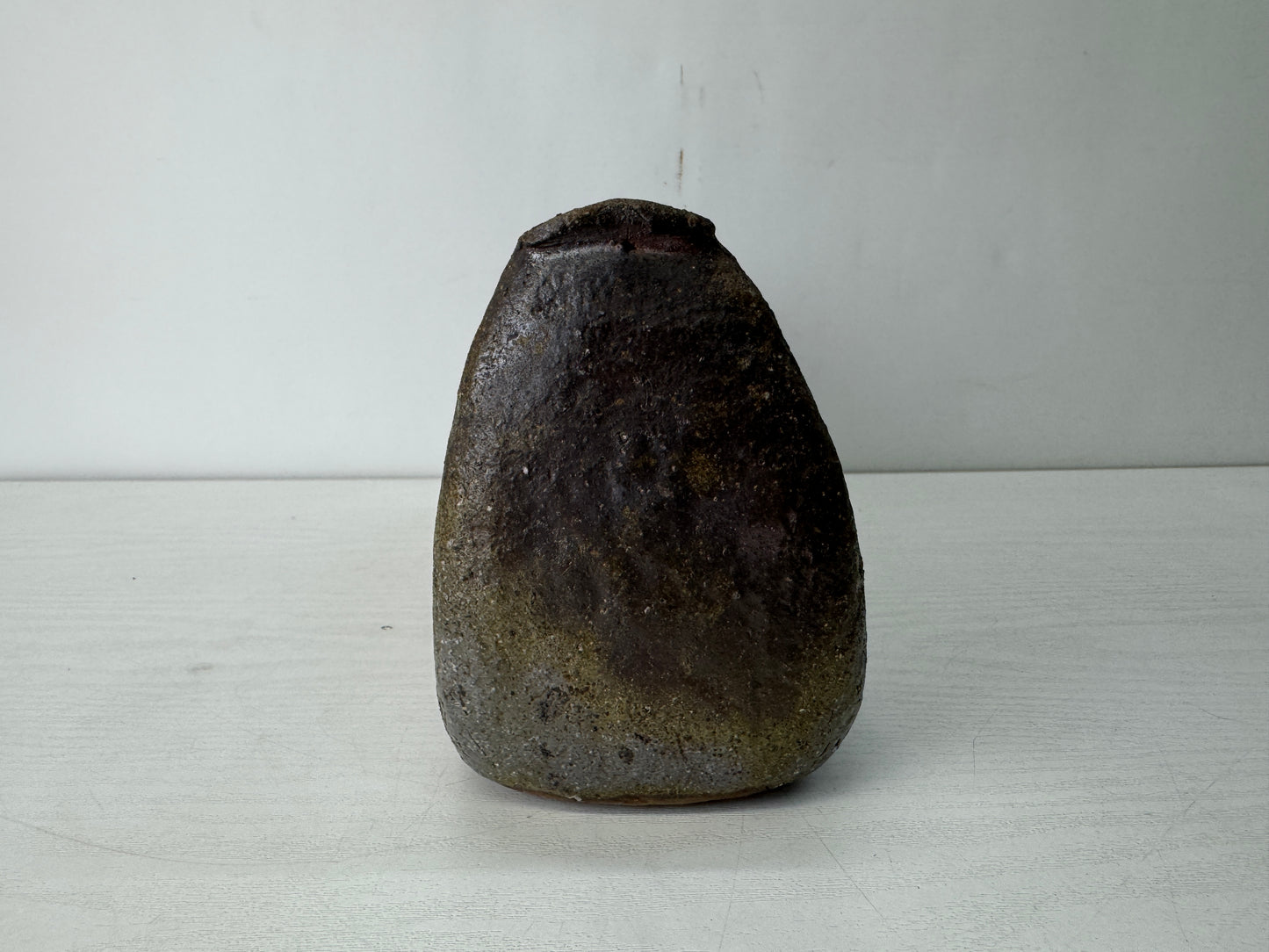 Y10527 FLOWER VASE Bizen-ware signed box Japa ikebana floral arrangement decor
