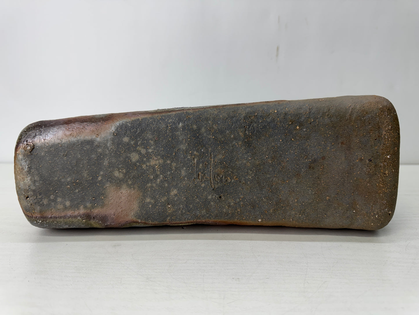 Y10527 FLOWER VASE Bizen-ware signed box Japa ikebana floral arrangement decor