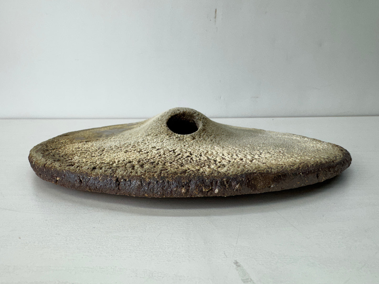Y10532 FLOWER VASE Seto-ware hanging pot signed box Japan antique ikebana decor