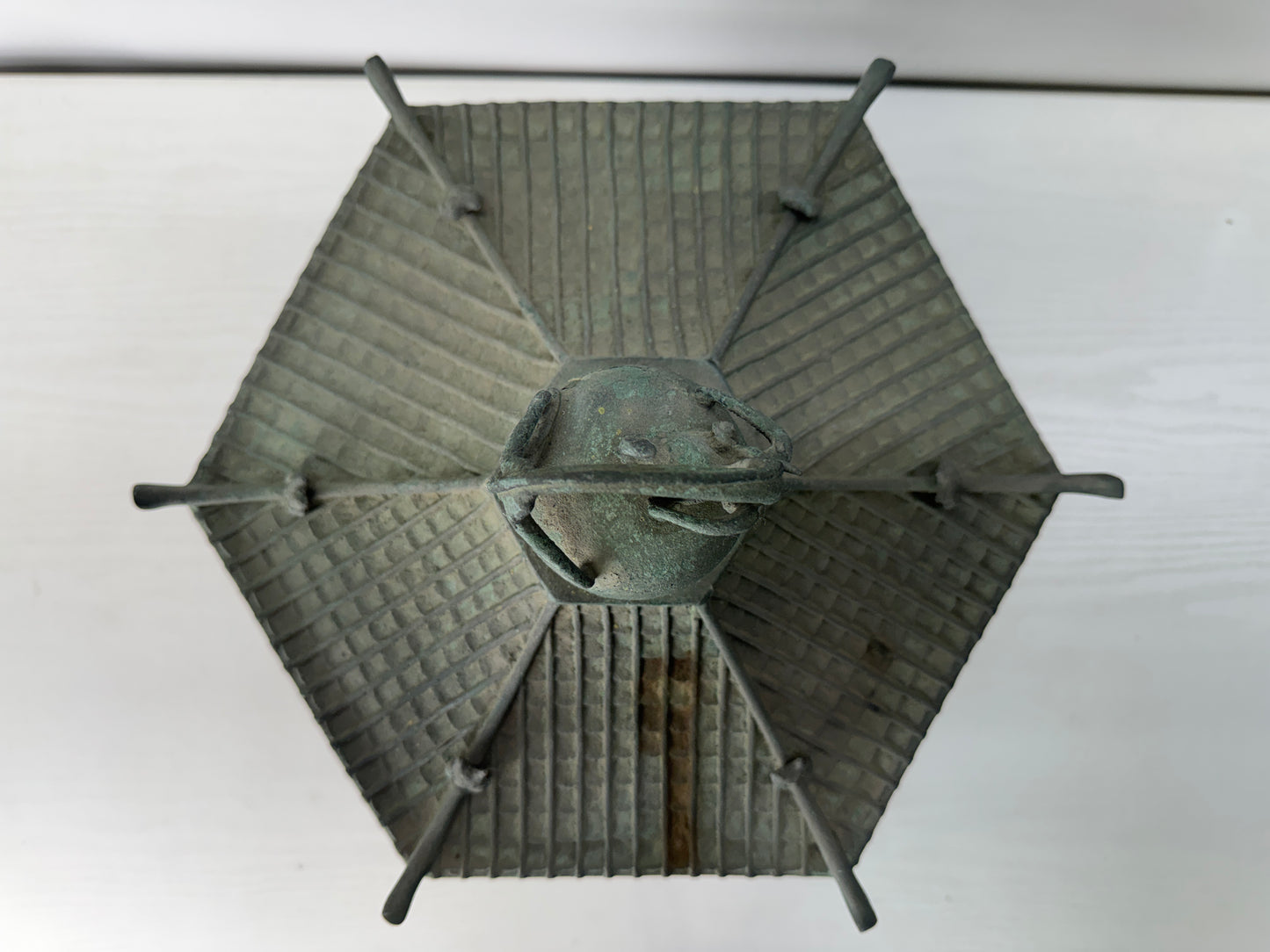 Y10533 TOUROU Copper Hanging Lantern Dragon Demon Japan antique light interior