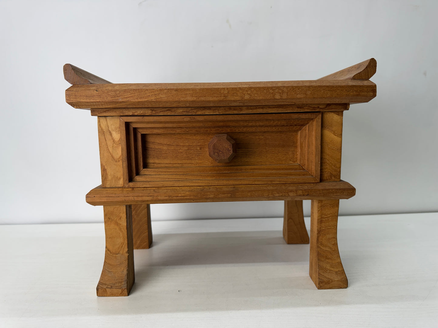 Y10535 Buddhist Altar Equipment wooden Sutra desk Japan antique Buddhism table