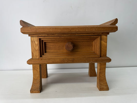 Y10535 Buddhist Altar Equipment wooden Sutra desk Japan antique Buddhism table