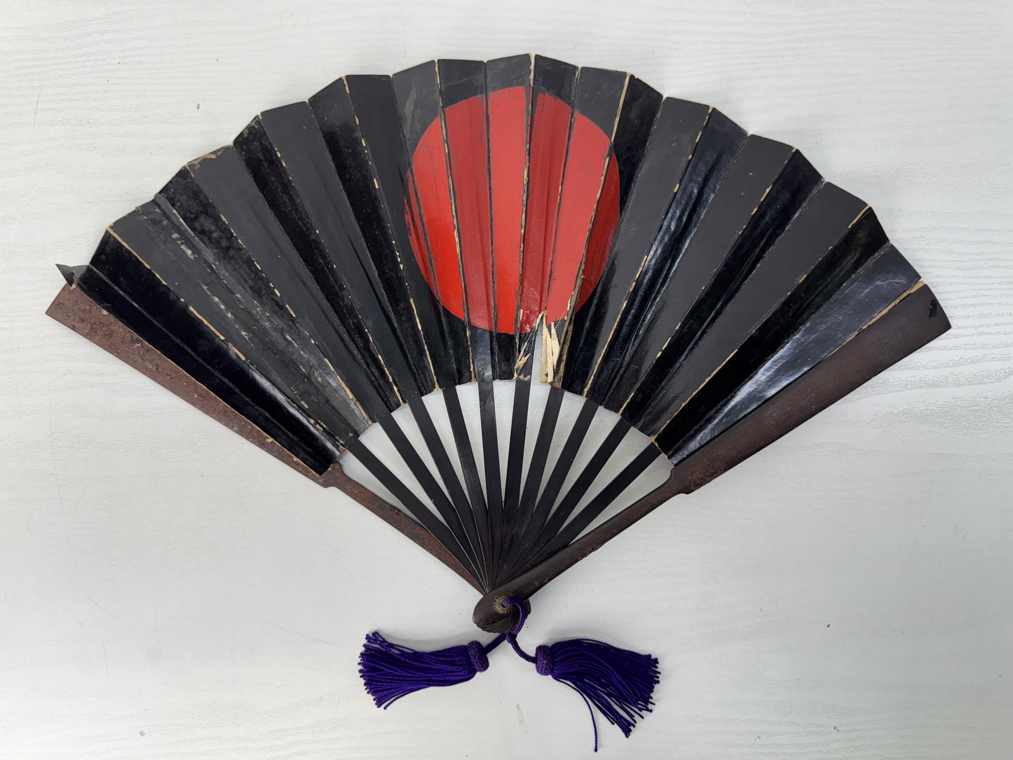 Y10537 GUNBAI Iron military war fan weapon Japan antique samurai busho bushi