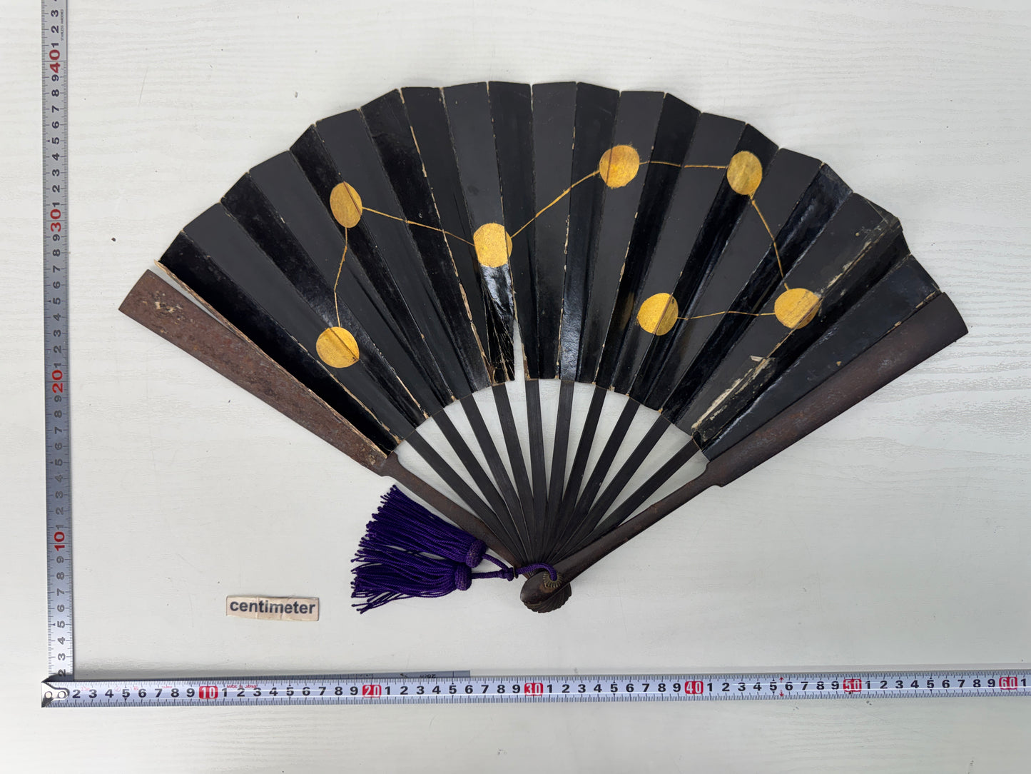 Y10537 GUNBAI Iron military war fan weapon Japan antique samurai busho bushi