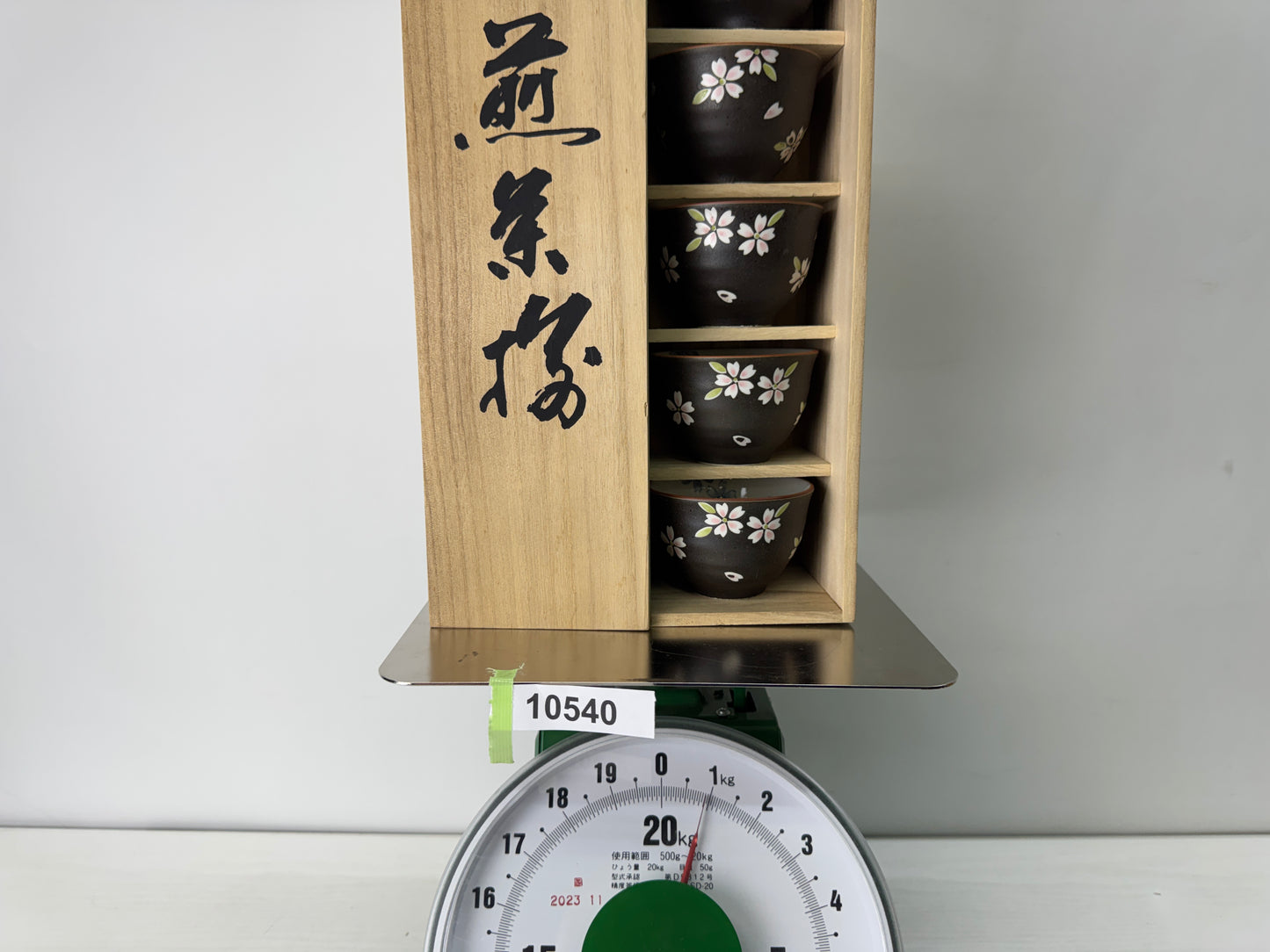 Y10540 YUNOMI Kyo-ware Sencha teacup set of 5 signed box Japan antique tea cup