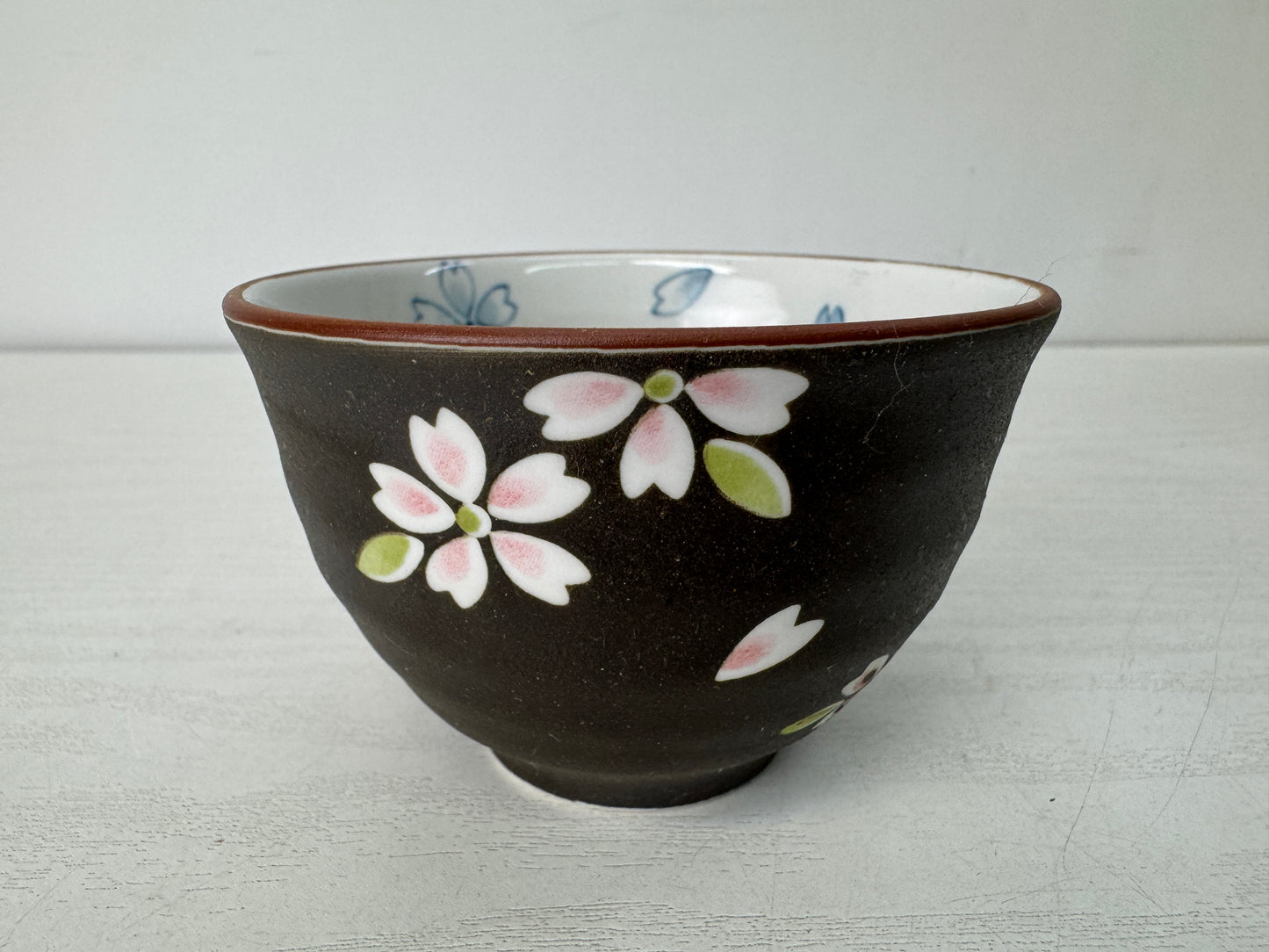 Y10540 YUNOMI Kyo-ware Sencha teacup set of 5 signed box Japan antique tea cup