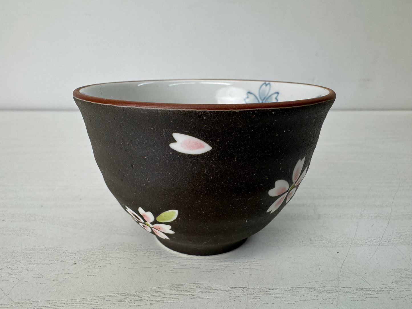 Y10540 YUNOMI Kyo-ware Sencha teacup set of 5 signed box Japan antique tea cup