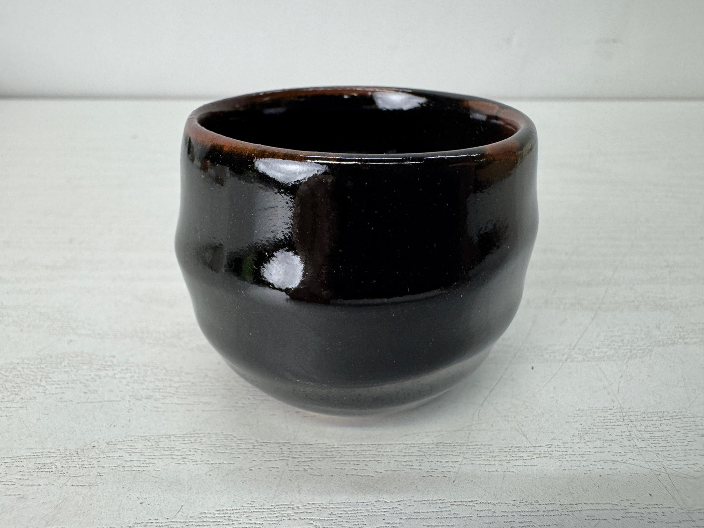 Y10541 CHAWAN Mino-ware sake cup set of 5 signed box Japan antique tableware