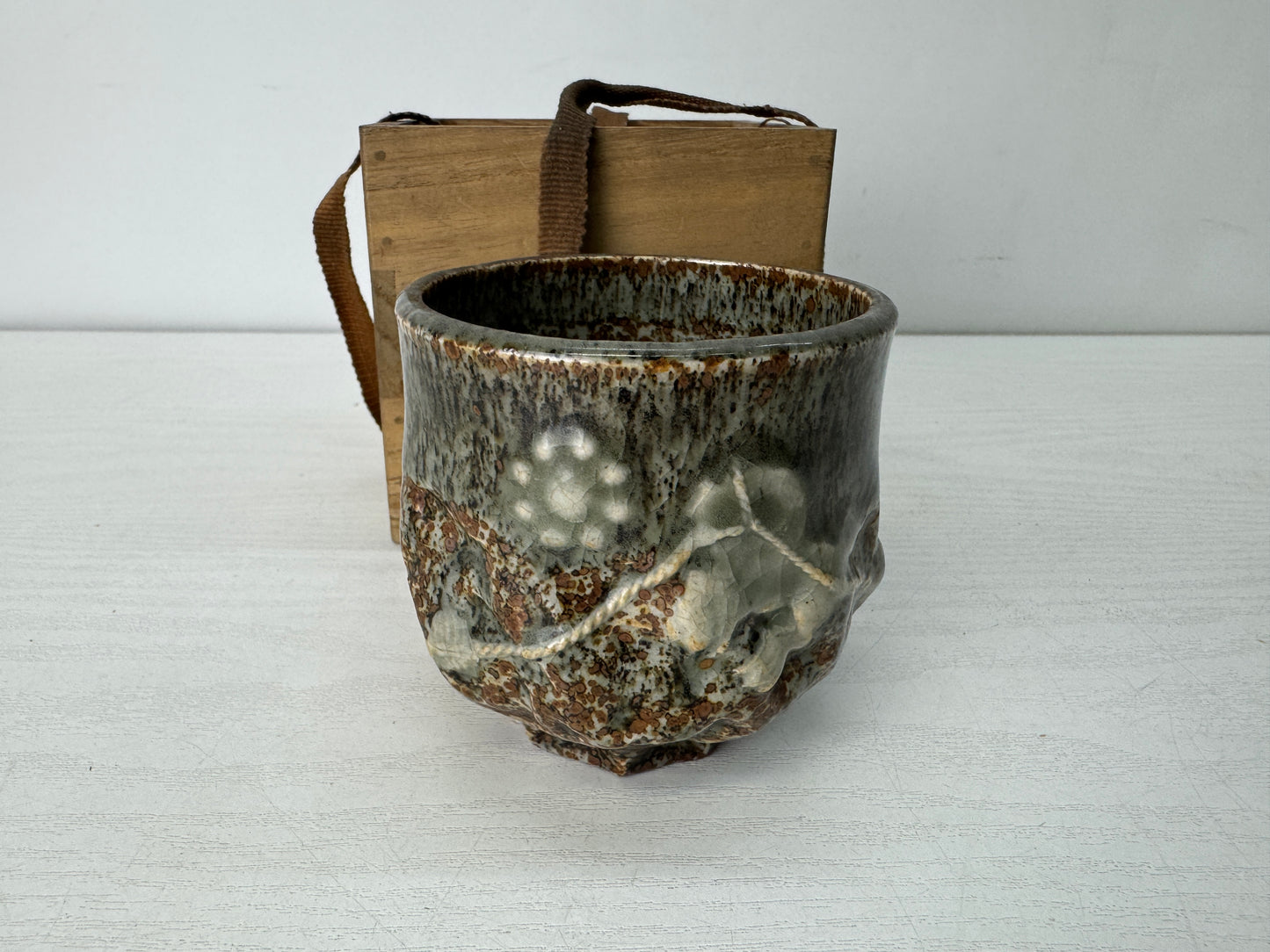 Y10542 YUNOMI Soma-ware Sencha tea cup Japan antique tableware period piece