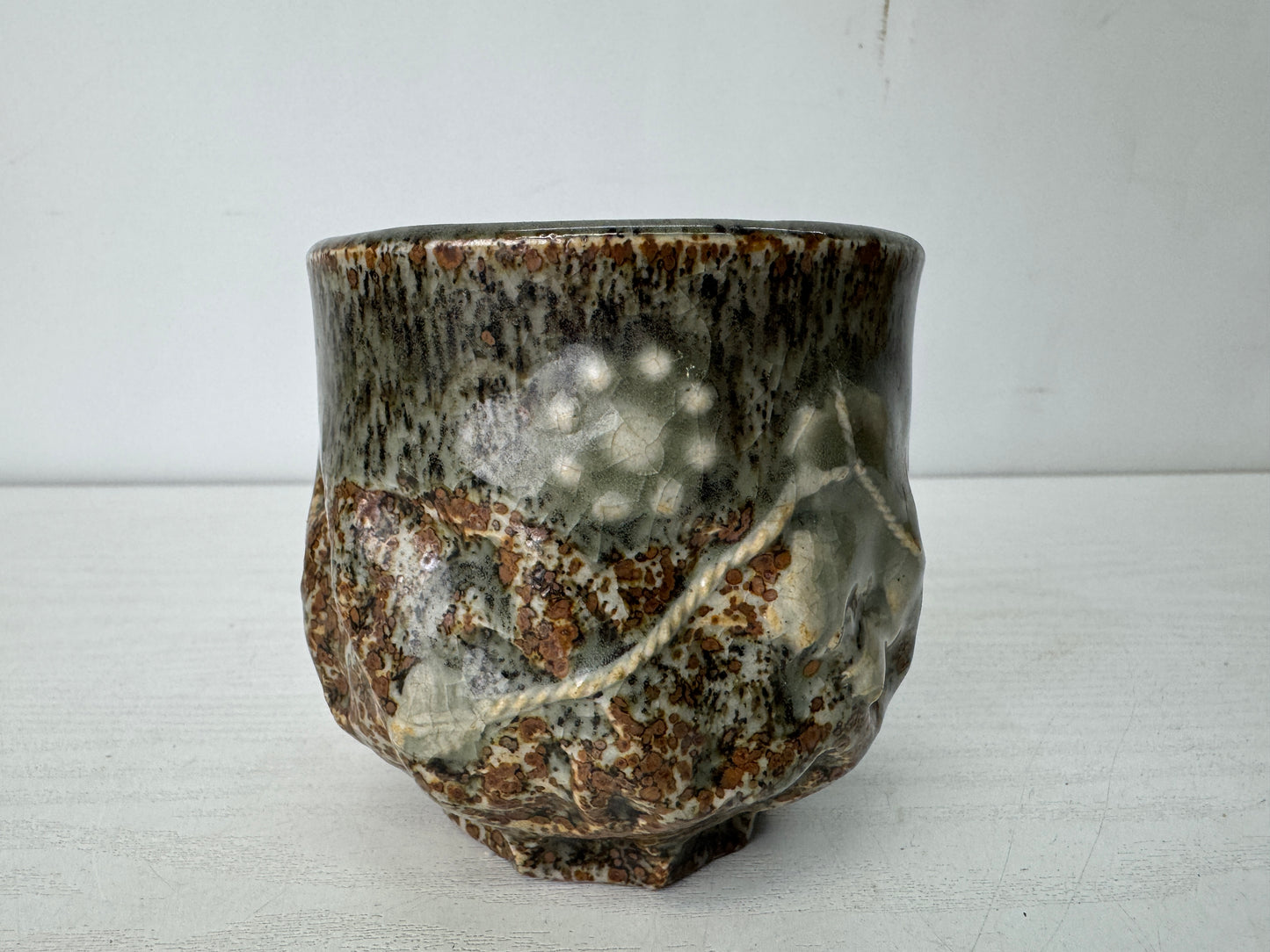 Y10542 YUNOMI Soma-ware Sencha tea cup Japan antique tableware period piece