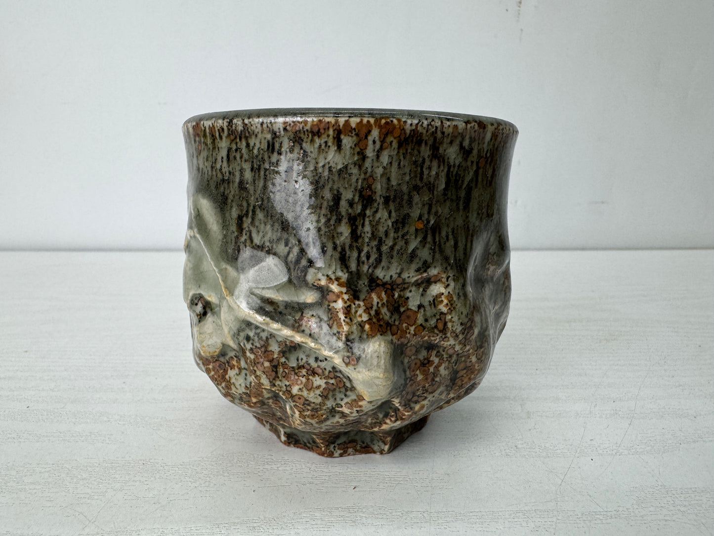 Y10542 YUNOMI Soma-ware Sencha tea cup Japan antique tableware period piece