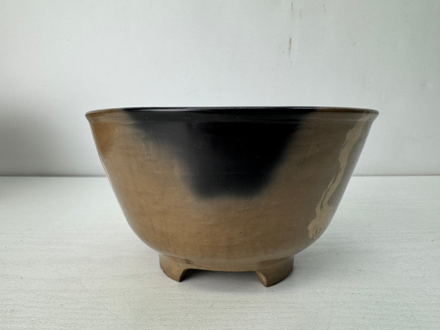 Y10543 CHAWAN Raku-ware confectionery bowl Dragon signed box Japan antique