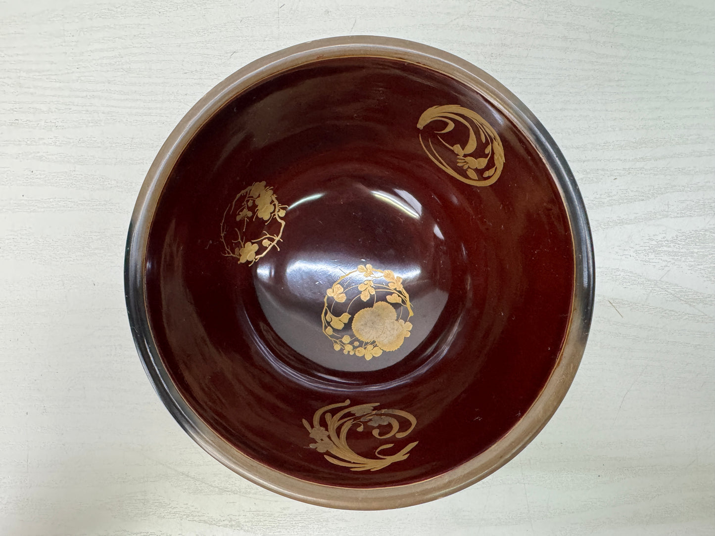 Y10543 CHAWAN Raku-ware confectionery bowl Dragon signed box Japan antique