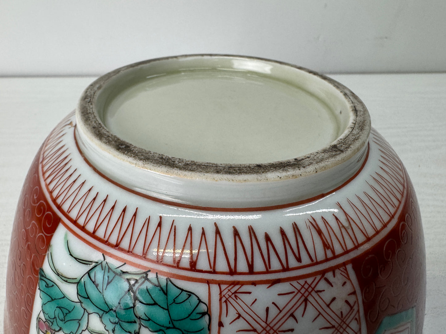 Y10545 CHAWAN Kutani-ware kintsugi bowl color picture Japan antique tableware