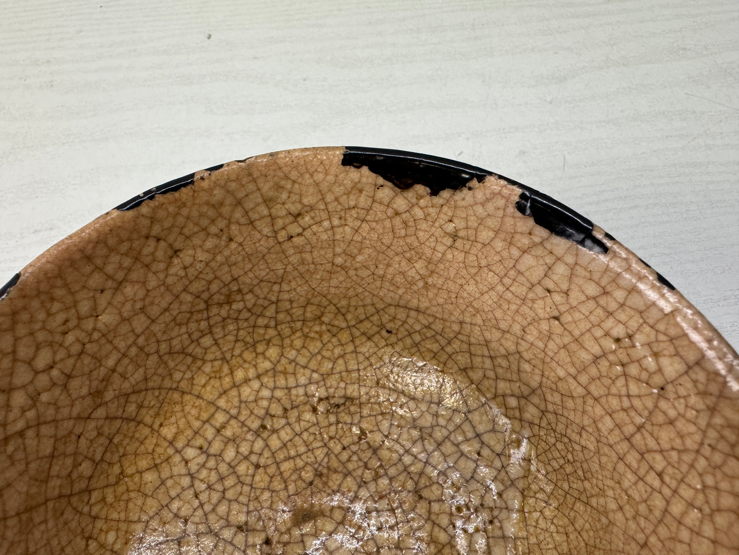 Y10547 CHAWAN Hagi bowl box Lacquer repair Japan antique tea ceremony pottery