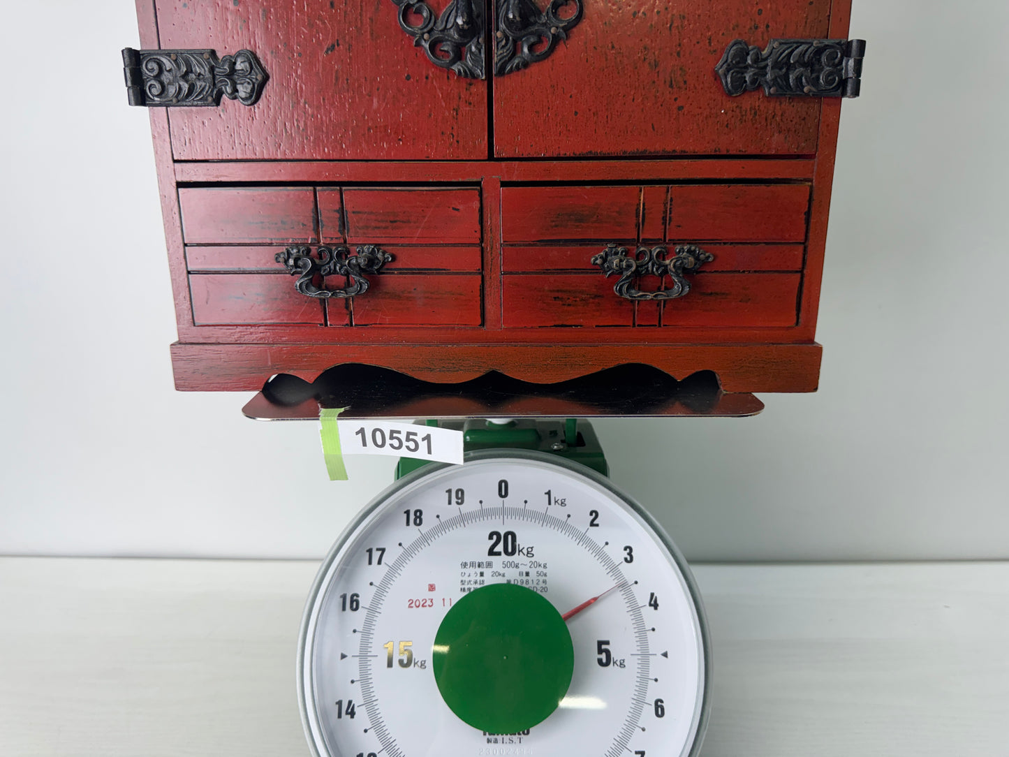 Y10551 TANSU wooden Japanese-style small chest of drawers Japan antique storage