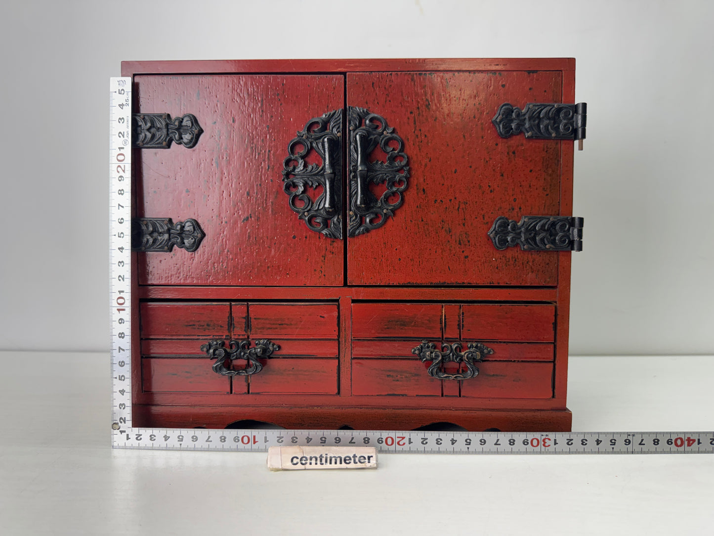 Y10551 TANSU wooden Japanese-style small chest of drawers Japan antique storage