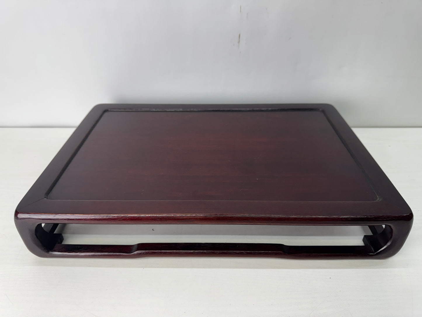 Y10553 FLOWER STAND Karaki wooden flat table bonsai incense burner Japan antique