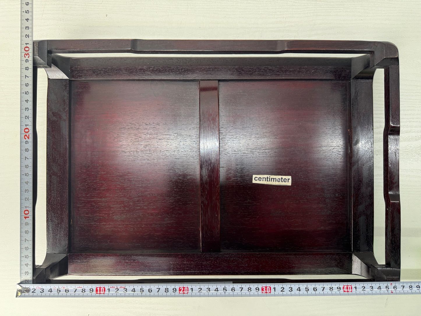 Y10553 FLOWER STAND Karaki wooden flat table bonsai incense burner Japan antique