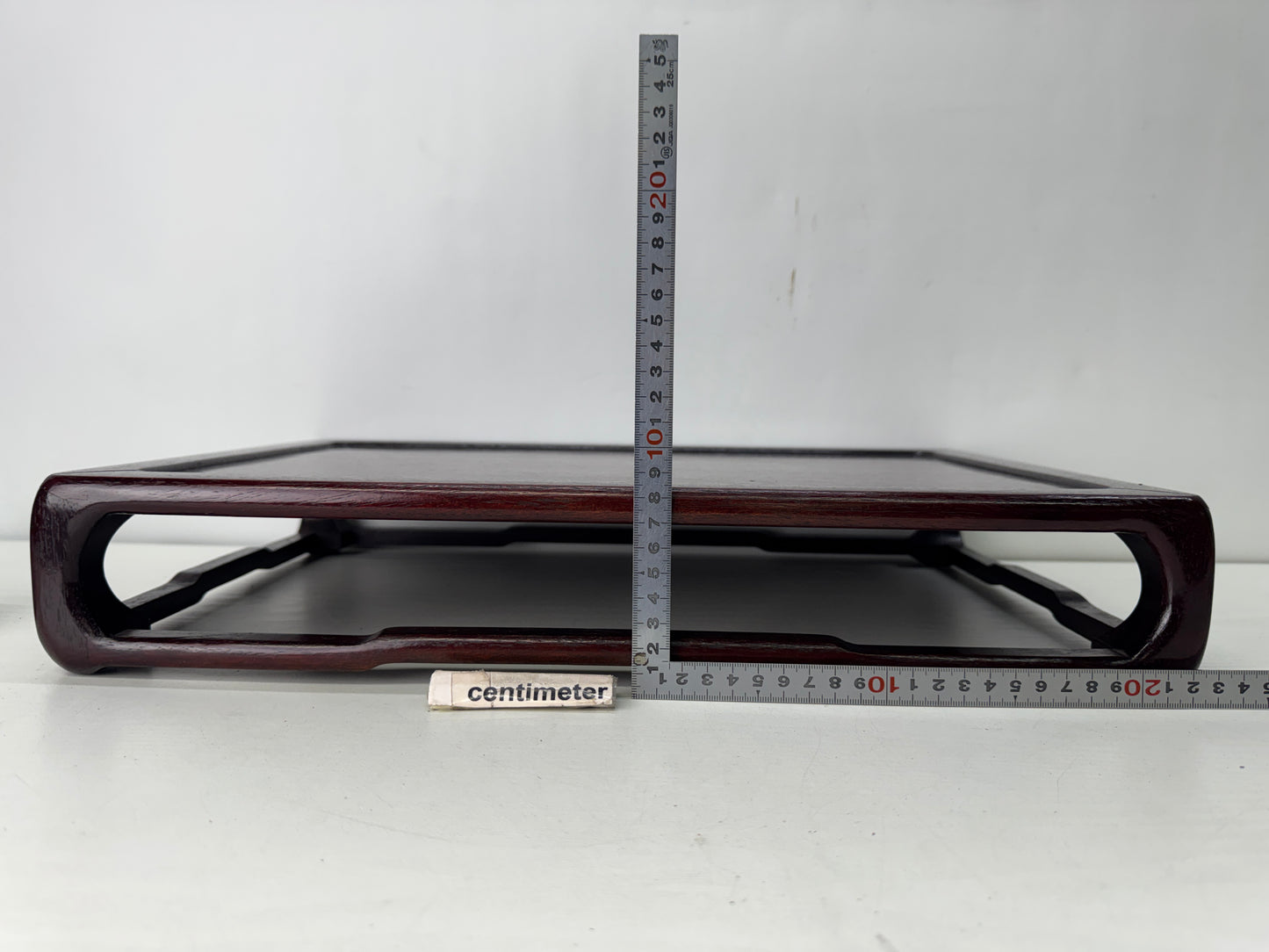 Y10553 FLOWER STAND Karaki wooden flat table bonsai incense burner Japan antique