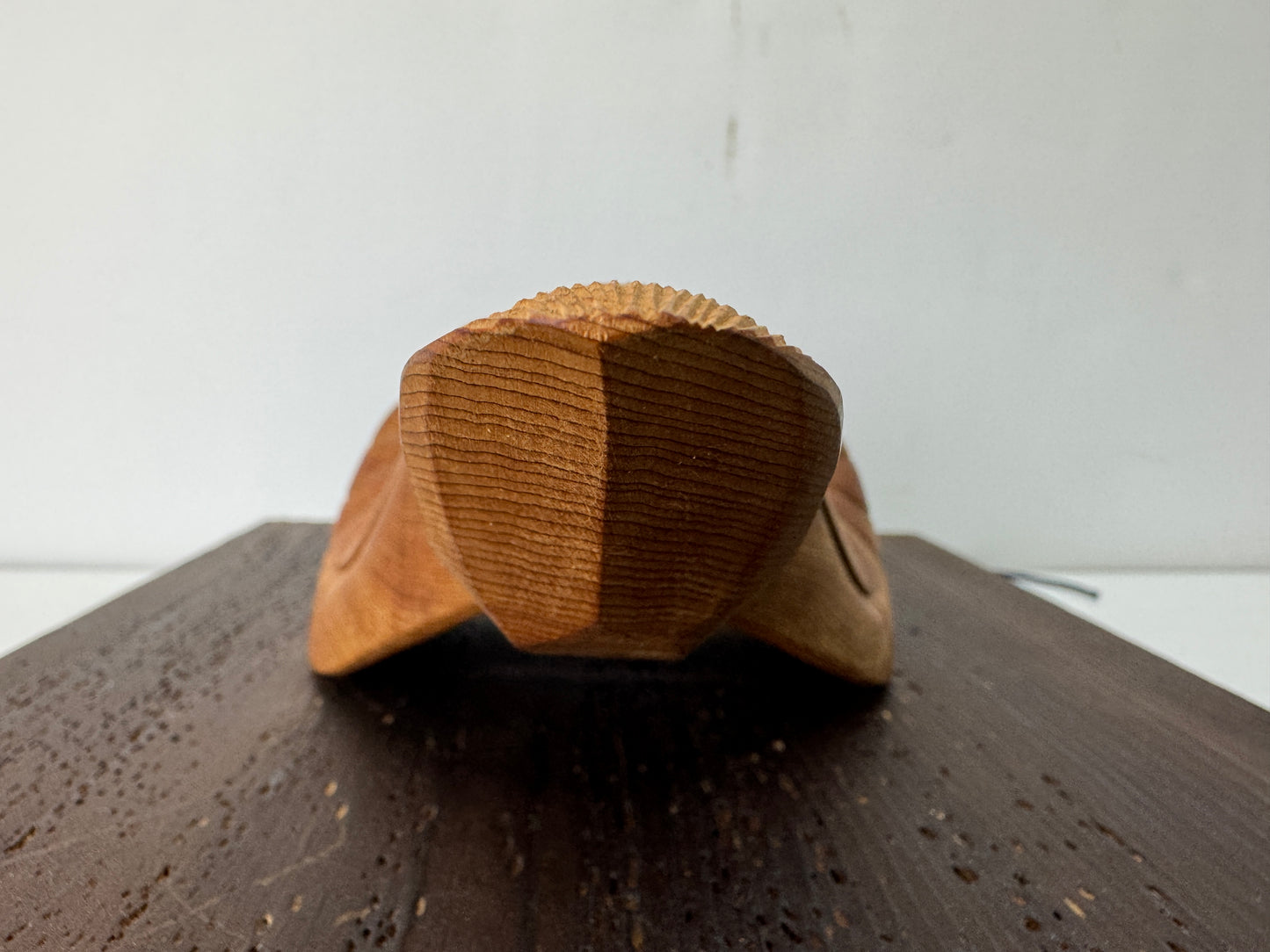 Y10562 NOH MASK wood carving Okina old man signed box Japan antique omen men