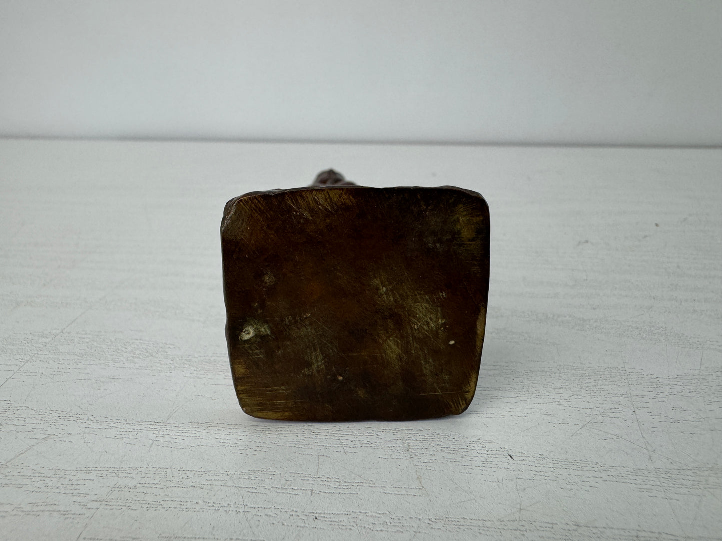 Y10565 STATUE Bronze small nude woman signed box Japan antique figure figurine