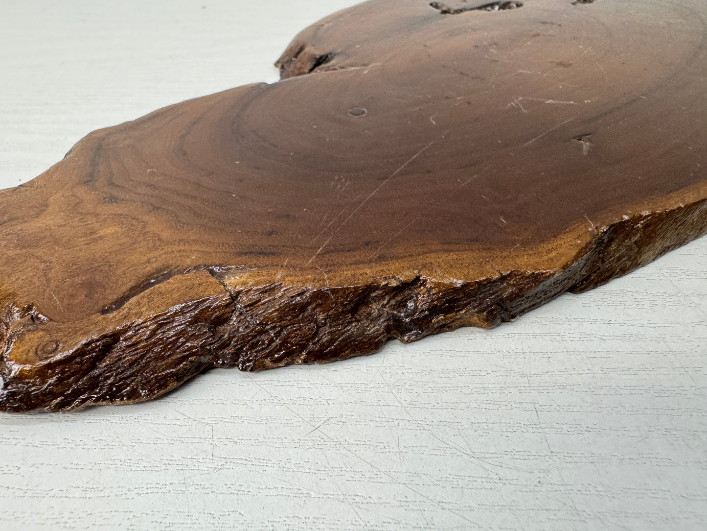 Y10569 FLOWER STAND wood base plate incense burner  Japan antique ikebana table