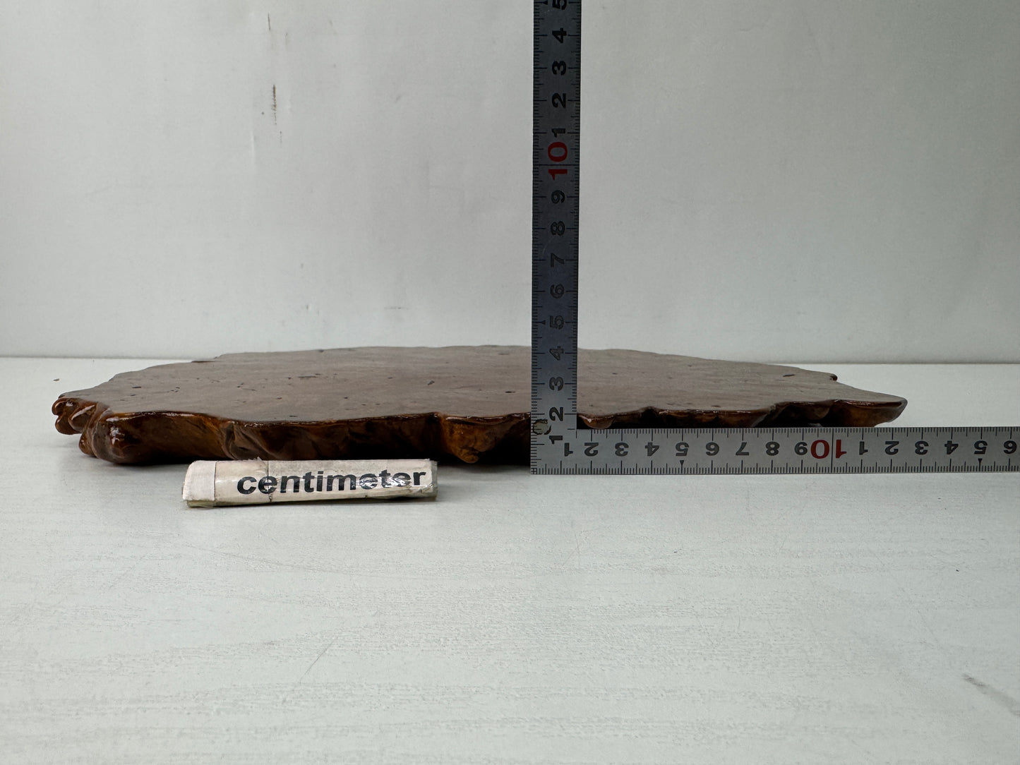 Y10570 FLOWER STAND Tamamoku wood base plate Japan antique ikebana arrangement