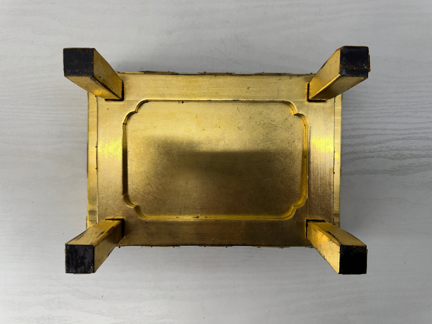 Y10577 Buddhist Altar Equipment Gold Makie Sutra desk Japan antique Buddhism