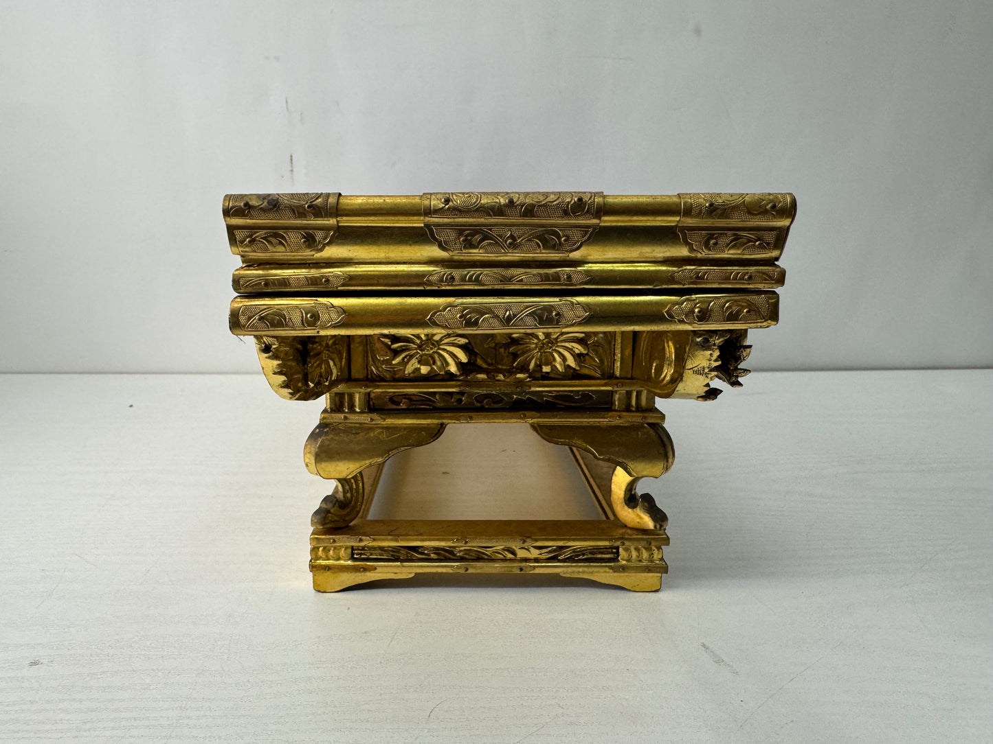 Y10578 Buddhist Altar Equipment sutra desk Japan antique Buddhism furniture