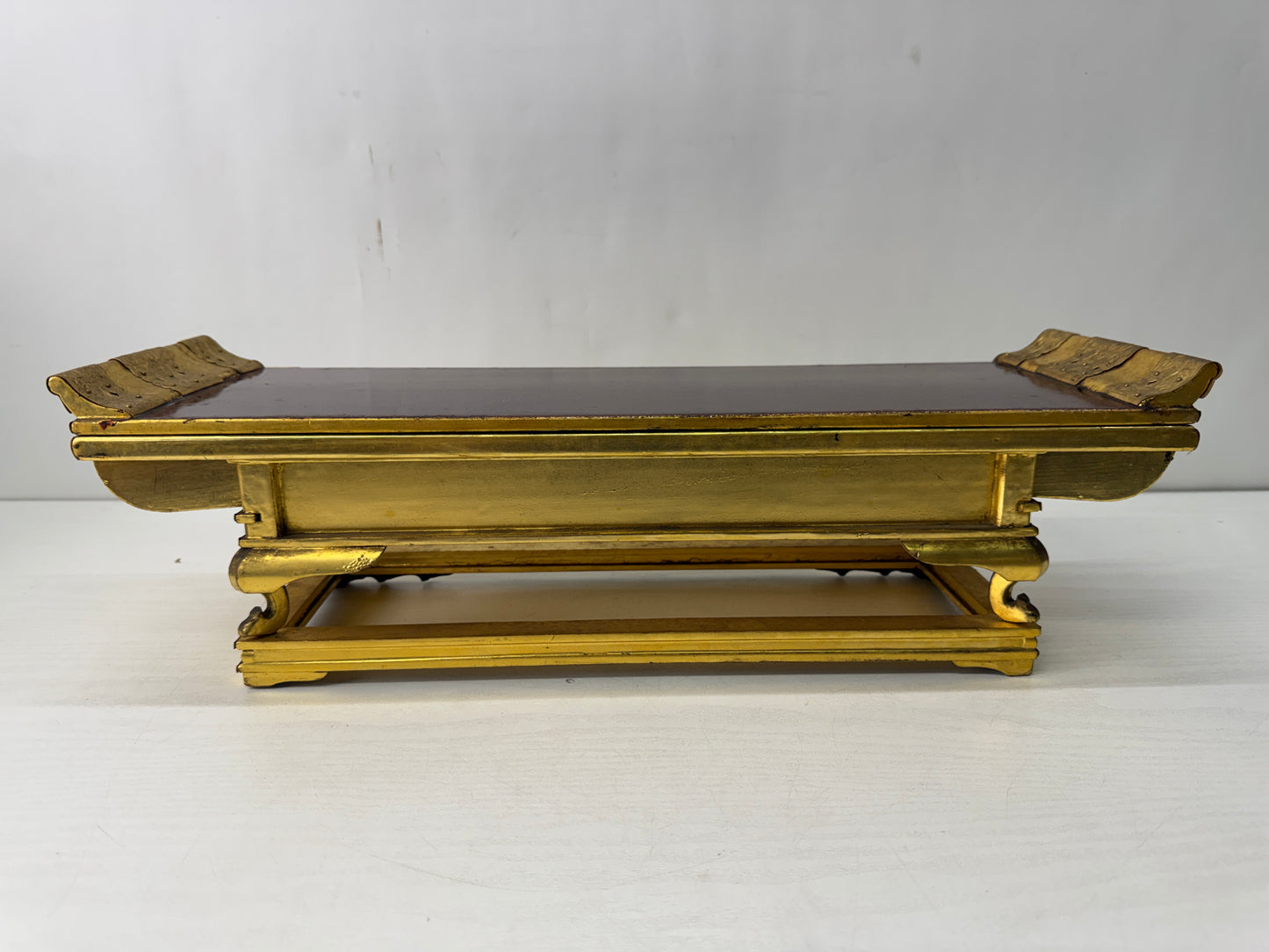 Y10578 Buddhist Altar Equipment sutra desk Japan antique Buddhism furniture