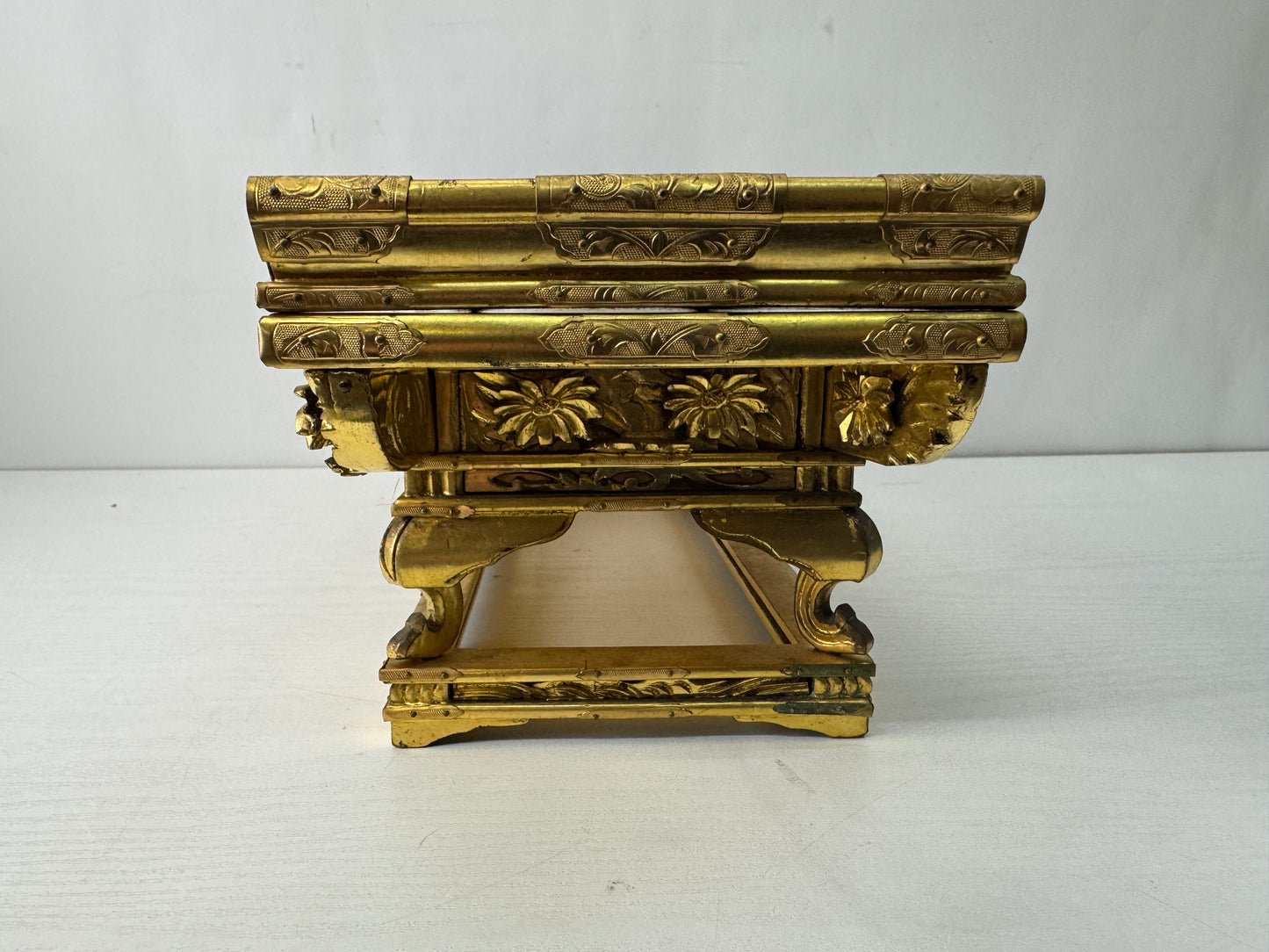 Y10578 Buddhist Altar Equipment sutra desk Japan antique Buddhism furniture