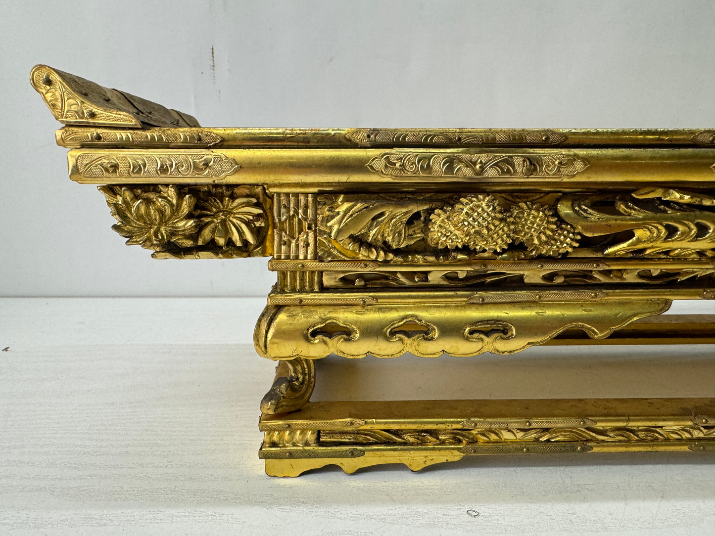Y10578 Buddhist Altar Equipment sutra desk Japan antique Buddhism furniture
