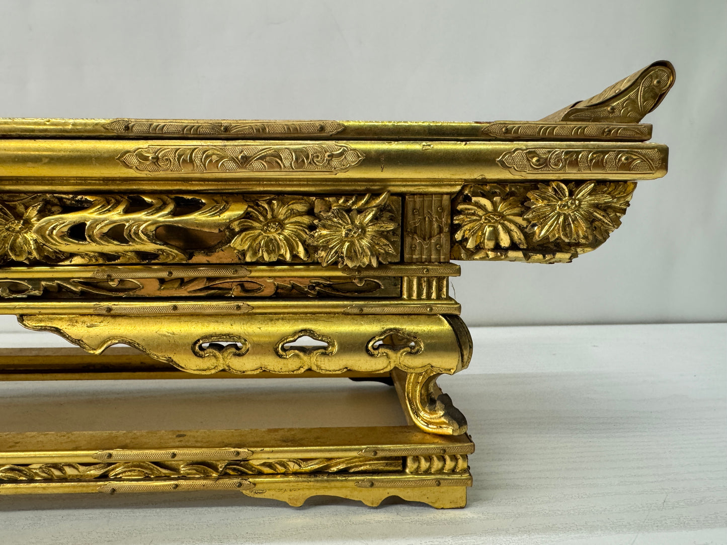 Y10578 Buddhist Altar Equipment sutra desk Japan antique Buddhism furniture