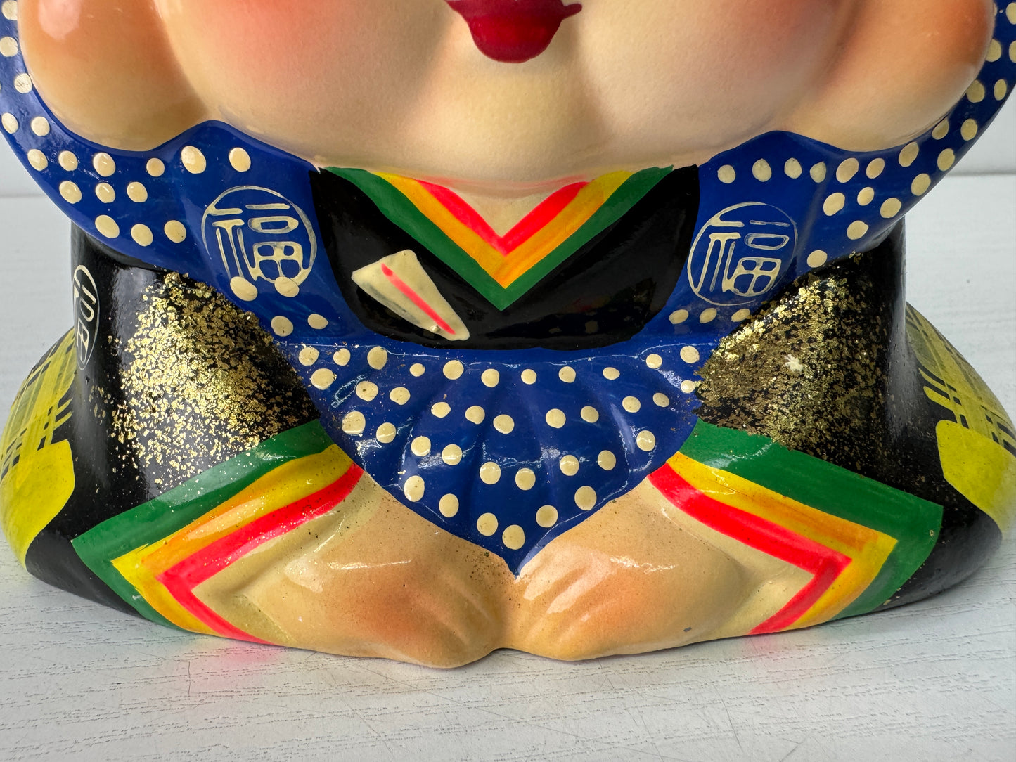 Y10582 NINGYO ceramic Fukusuke figurine doll figure Japan antique interior decor
