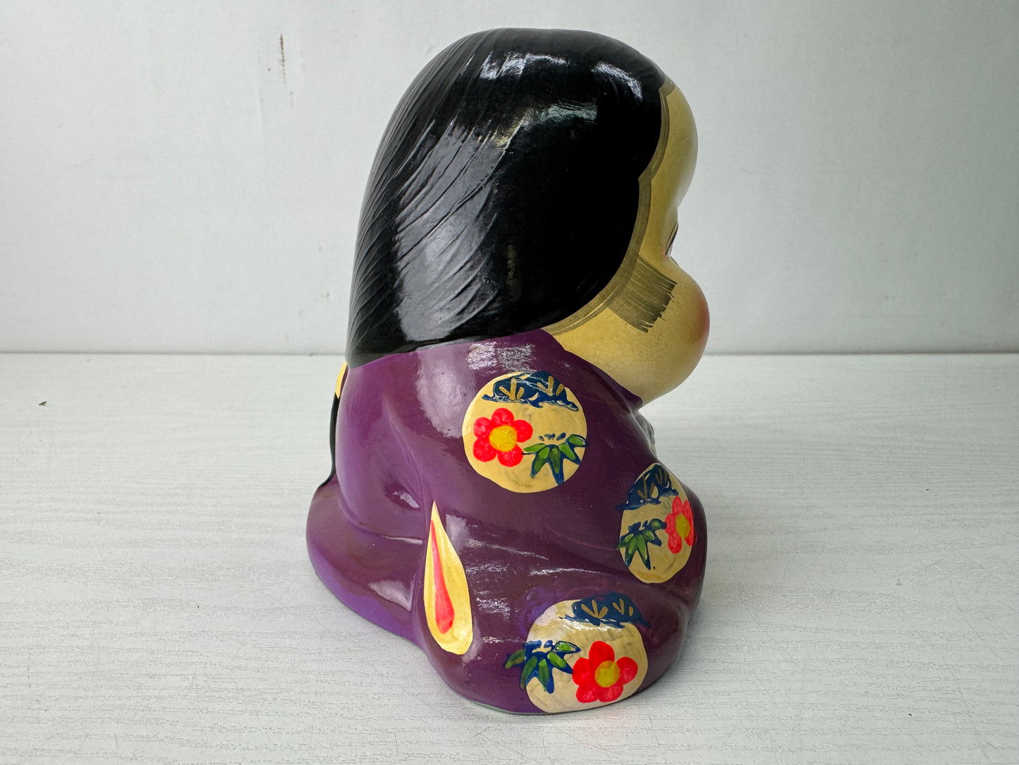 Y10583 NINGYO ceramic Ofuku figurine doll figure Japan antique interior decor