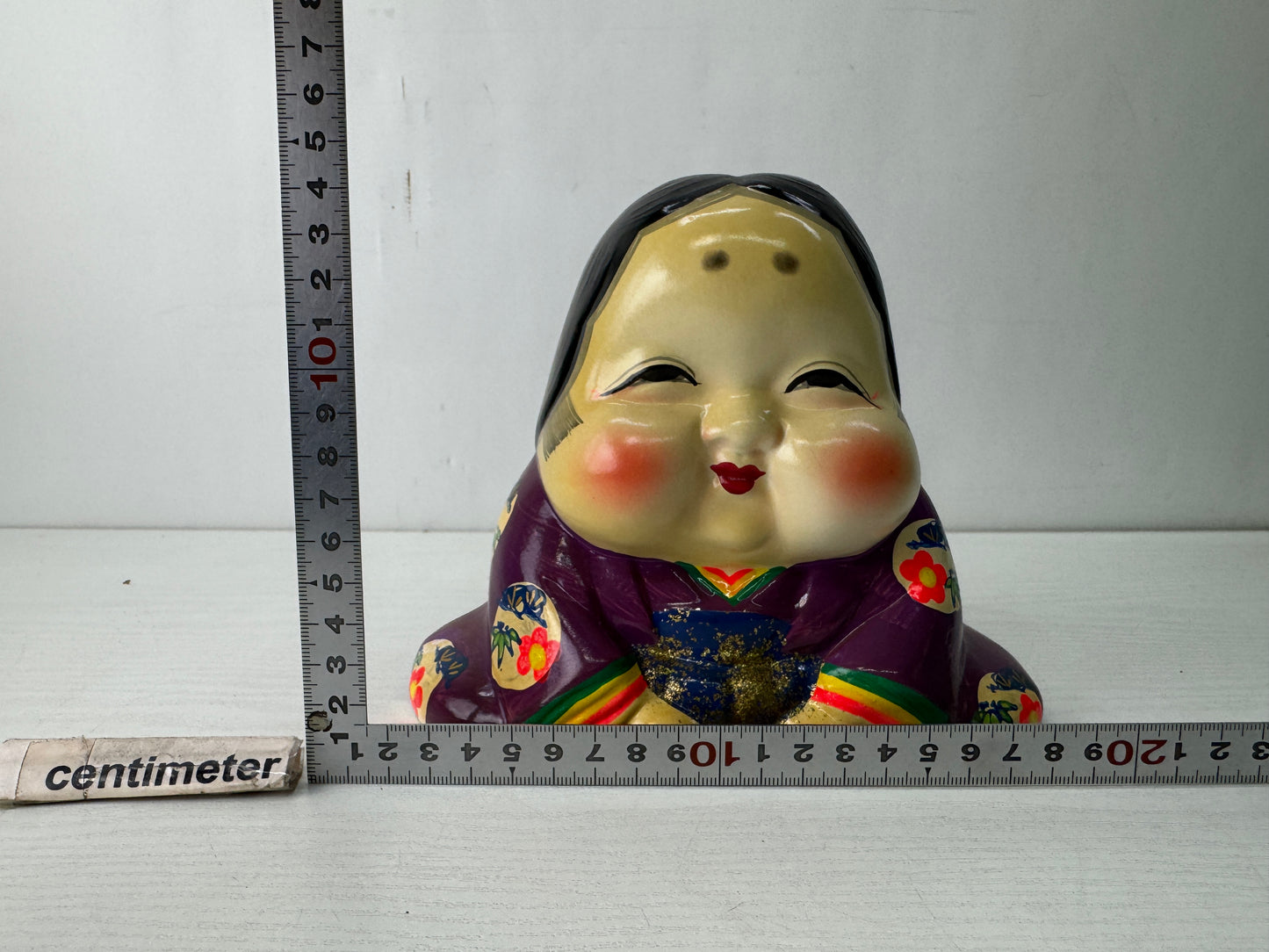 Y10583 NINGYO ceramic Ofuku figurine doll figure Japan antique interior decor