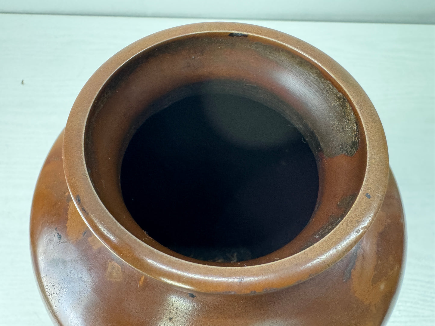 Y10586 FLOWER VASE Murashido signed box Japan antique ikebana floral arrangement