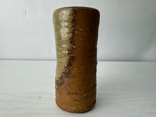 Y10588 FLOWER VASE Iga-ware signed box Japan antique ikebana floral arrangement