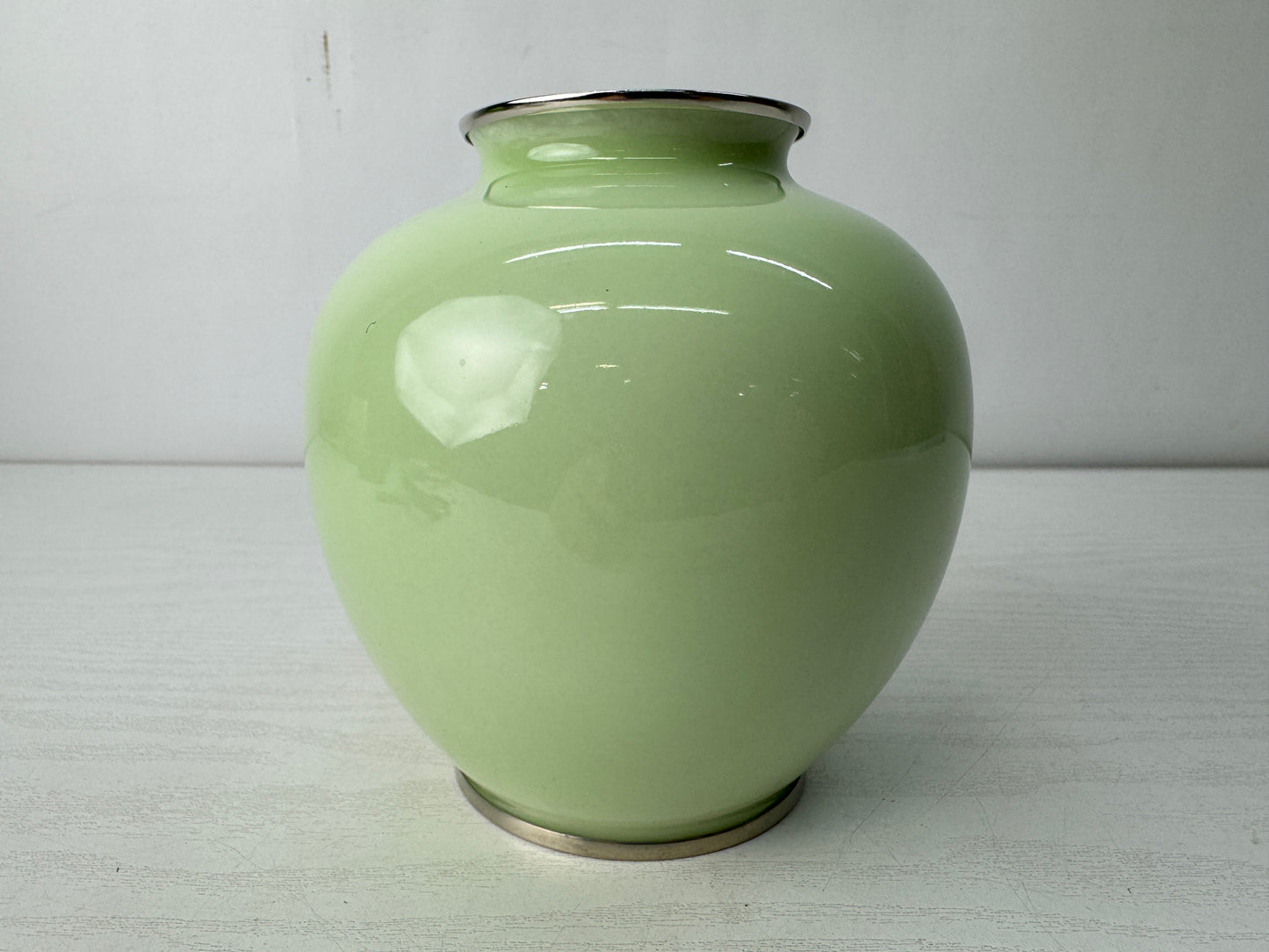 Y10589 FLOWER VASE Cloisonne signed box Japan antique ikebana floral arrangement